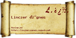 Linczer Ágnes névjegykártya